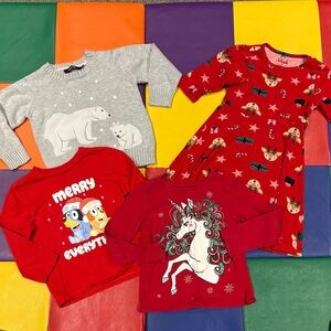 4T Christmas clothing bundle